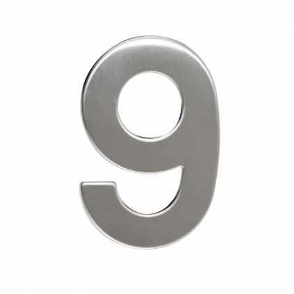 Domovní číslo "9", RN.95L, nerez