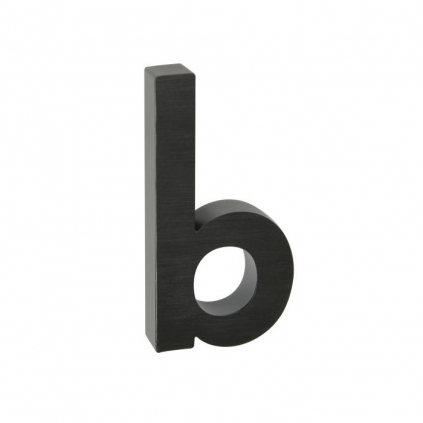 Domovní číslo "B", RN.100LV, broušené, černá