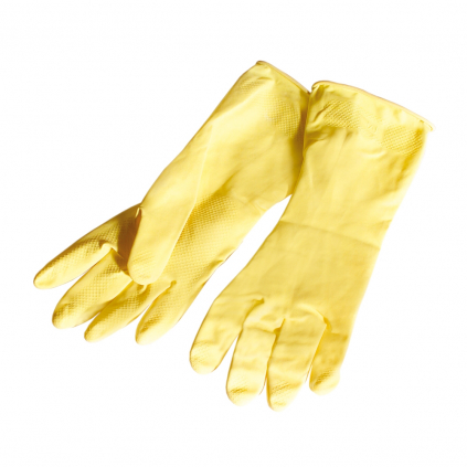 Gumové rukavice, velikost M, žlutá