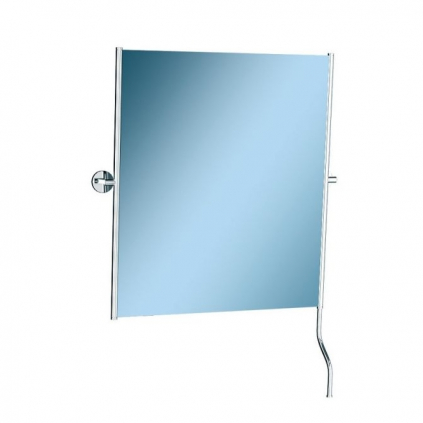 Sklopné zrcadlo s úchytem, 50 × 60 cm, stříbrná