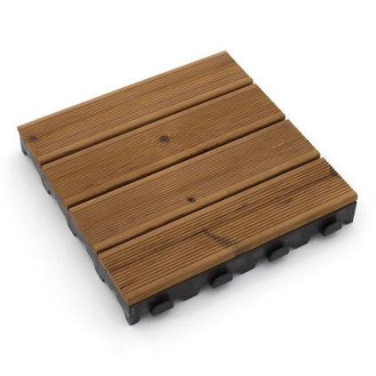 Dřevěná dlažba Linea CombiWood 40 x 40 x 6,5 cm, přírodní dřevo