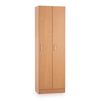 Dřevěná šatní skříňka Visio - 2 oddíly, 60 x 42 x 190 cm, buk