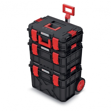 Sada kufrů A s kolečky, 54,6 × 38 × 87 cm, černá