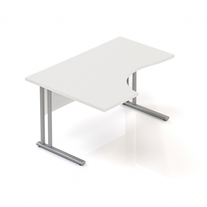 Ergonomický stůl Visio 140 x 100 cm, levý, bílá