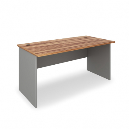 Stůl SimpleOffice 160 x 80 cm, ořech vlašský / šedá