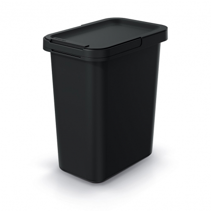 Závěsný odpadkový koš, 12 l, černá