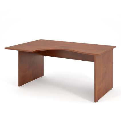 Ergonomický stůl Impress 160 x 90 cm, levý, tmavý ořech