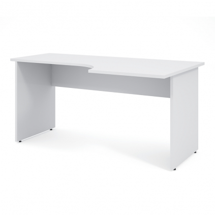 Ergonomický stůl Impress 160 x 90 cm, pravý, bílá