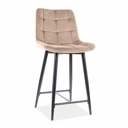 Barová židle Chic II, béžová / černá