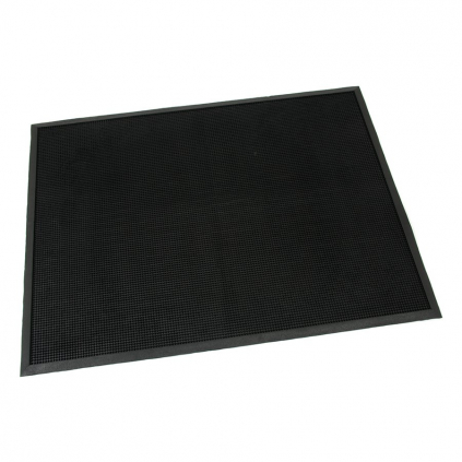 Gumová čisticí rohož Rubber Brush 90 x 120 x 1,2 cm, černá