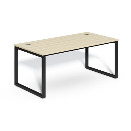 Stůl SimpleOffice 180 x 90 cm, dub světlý / černá