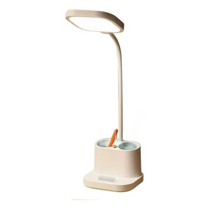 Stolní lampa Platinet 5 W, baterie + kalíšek + USB, bílá