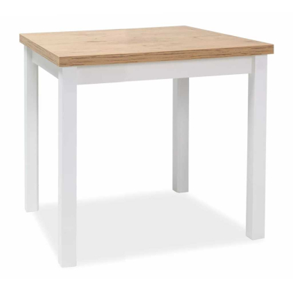 Jídelní stůl Adam 90 x 65 cm, dub lancelot / bílá