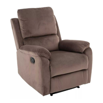Polohovací křeslo Bud Velvet, hnědá