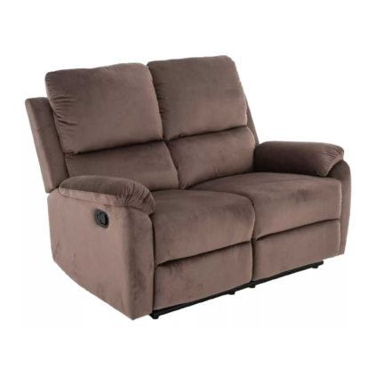 Polohovací pohovka Bud Velvet, dvojsedák, hnědá