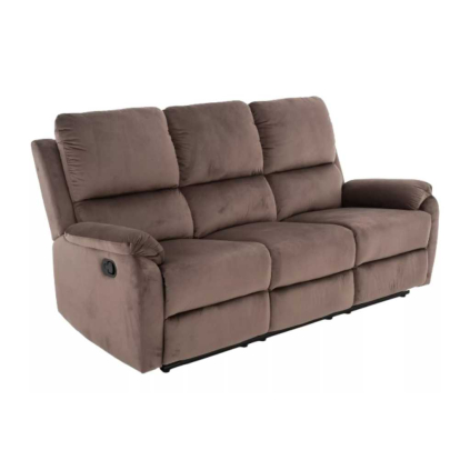 Polohovací pohovka Bud Velvet, trojsedák, hnědá