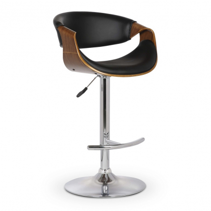 Barová židle Weston, černá / přírodní dřevo