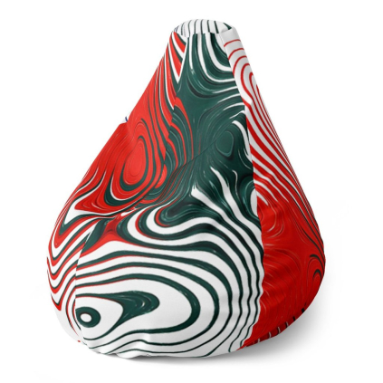 Sedací vak Pear dvoubarevná abstrakce - dětský, barevná