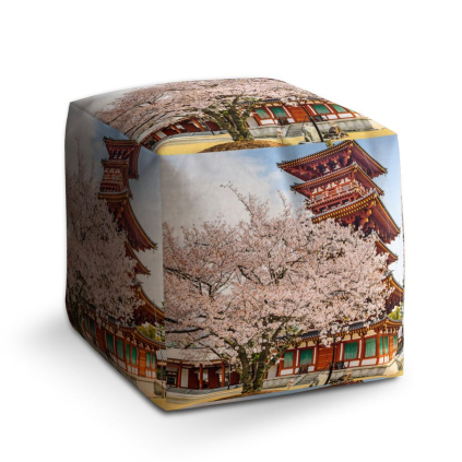 Taburet Cube čínská věžička, barevná