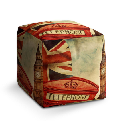 Taburet Cube London 4, barevná