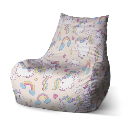 Sedací vak Bean jednorožci - dětský, barevná