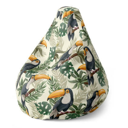 Sedací vak Pear tukan - dětský, barevná