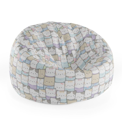 Sedací vak Cocoon barevná koťátka, barevná