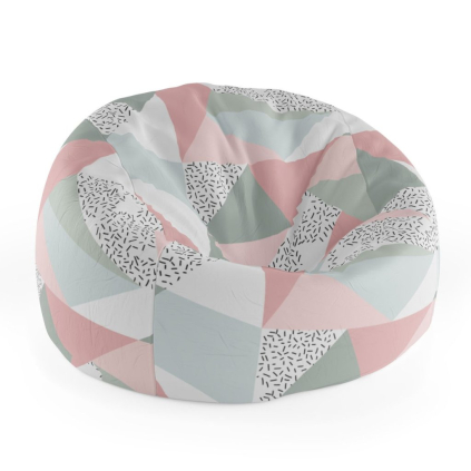 Sedací vak Cocoon obrazce v něžných barvách, barevná
