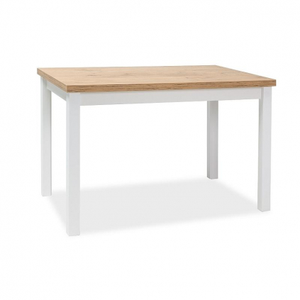 Jídelní stůl Adam 120 x 68 cm, dub lancelot / bílá