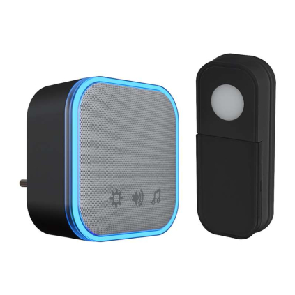 Bezdrátový zvonek do zásuvky 1L76, 180m, learning code, černá