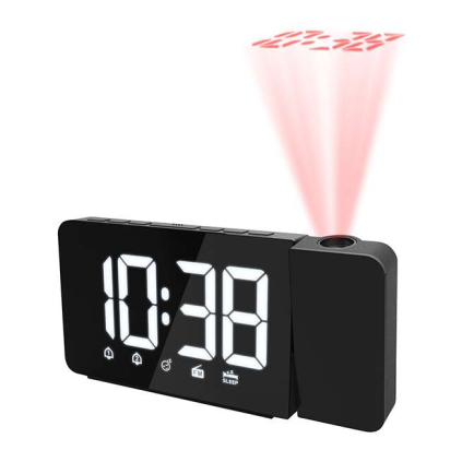 Hodiny s budíkem a rádiem CA04, černá