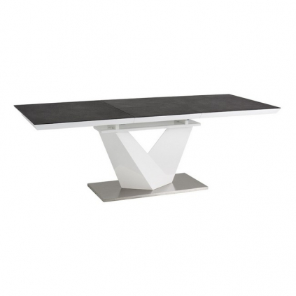 Jídelní stůl Alaras II 140 × 85 cm, šedá / bílá