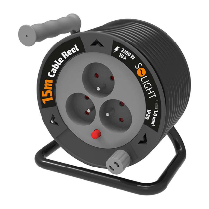 Prodlužovací kabel na bubnu 3Z - 15m, černá