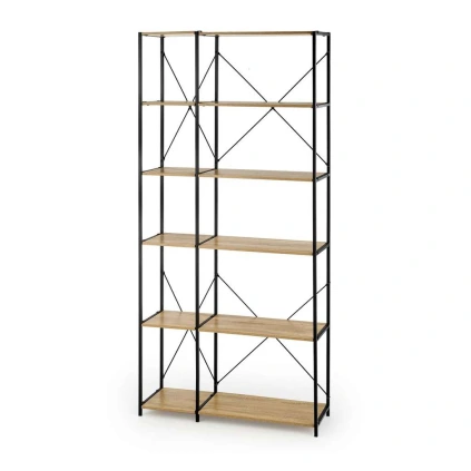 Regál Apollo 7, dub sonoma / černá