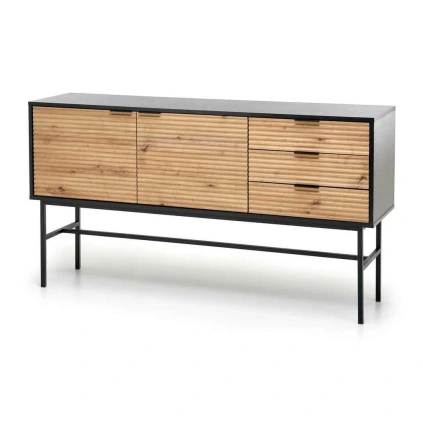 Komoda Murano, dub artisan / černá