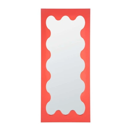 Zrcadlo Oblico, červená