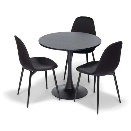 Jídelní set Sindia 3+1, černá