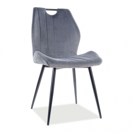 Jídelní židle Arco II, šedá / černá