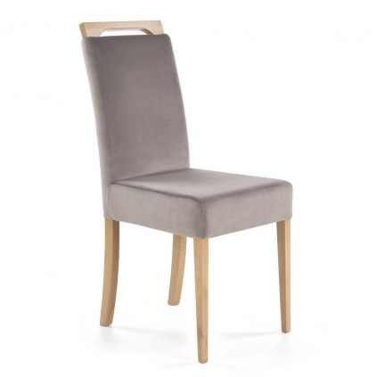 Jídelní židle Clarion II, šedá / dub medový