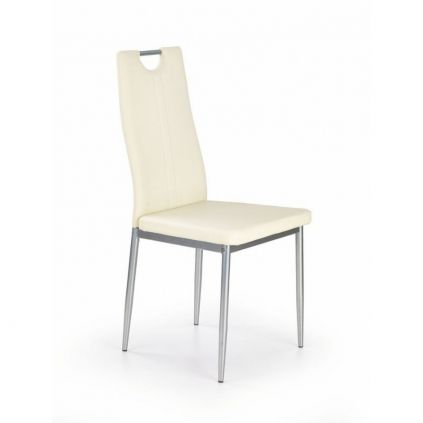 Jídelní židle Coreon, krémová / stříbrná