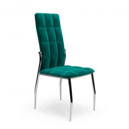 Jídelní židle Darwin, zelená / stříbrná