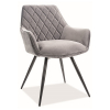 Jídelní židle Linea Velvet, šedá / černá