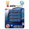 Power alkalická baterie AgfaPhoto LR06/AA, 1,5 V, blistr 4 ks, alkalická