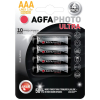 Ultra alkalická baterie AgfaPhoto LR03/AAA, 1,5 V, blistr 4 ks, alkalická