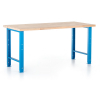 Výškově nastavitelný dílenský stůl 170 x 80 cm, modrá - ral 5012