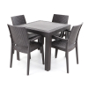 Zahradní stolová sestava Norman - 4 místa, tmavě hnědá