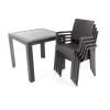 Zahradní stolová sestava Norman - 4 místa, tmavě hnědá
