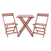 Zahradní stolová sestava Sion - 2 místa, hnědá