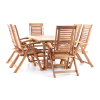 Zahradní stolová sestava Zeke - 6 míst, hnědá