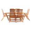 Zahradní stolová sestava Zeke - 6 míst, hnědá